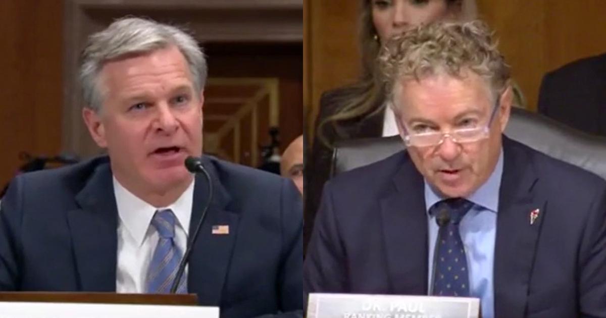 Rand Paul Confronts FBI Director On Key Detail From ‘Twitter Files’ Documents