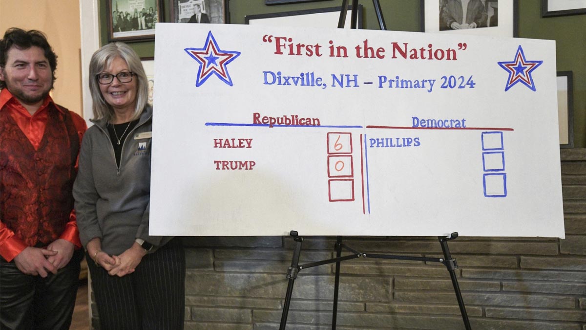 Nikki Haley Sweeps 6-Person Midnight Vote in New Hampshire