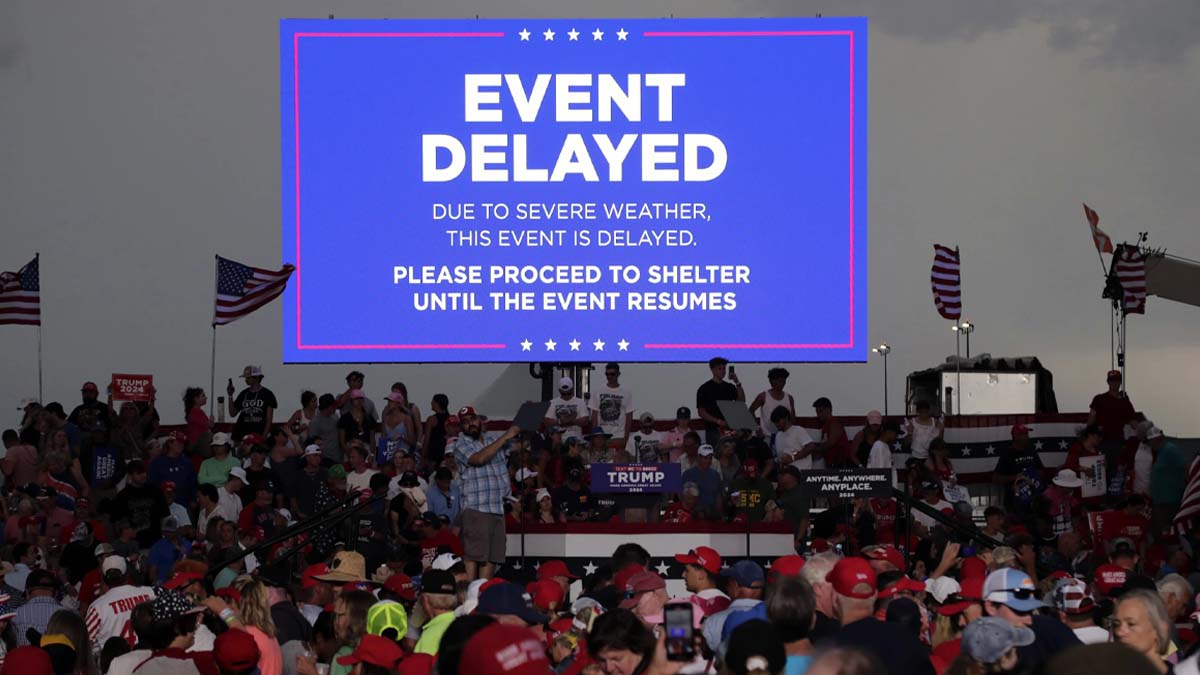 Trump Rally Cancelled in North Carolina Due to Severe Weather